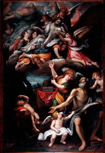 Der heilige Hieronymus betrachtet die Heilige Dreifaltigkeit von Lorenzo Franchi