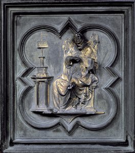 St. Augustinus, Tafel H der Nordtüren des Baptisteriums von San Giovanni, 1403-24