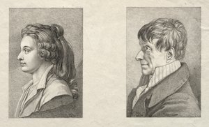 Profilporträt einer Frau und eines Mannes von Lorenzo II Quaglio