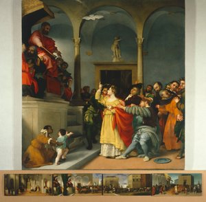 Altarbild der Heiligen Lucia oder Heilige Lucia vor dem Richter von Lorenzo Lotto