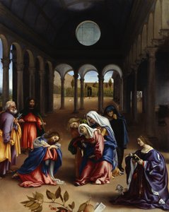 Christi Abschied von seiner Mutter von Lorenzo Lotto