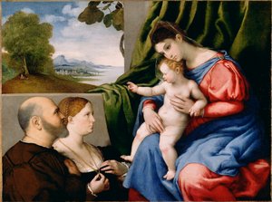 Madonna und Kind mit zwei Stiftern