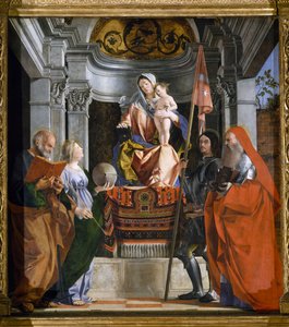 Madonna mit Kind und Heiligen (Detail)
