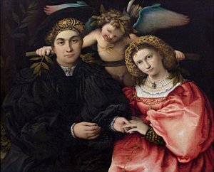 Porträt von Marsilio Cassotti und seiner Braut Faustina