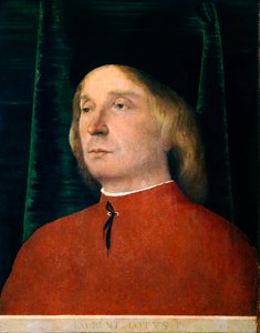 Porträt eines jungen Mannes im roten Anzug von Lorenzo Lotto