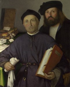 Der Arzt Giovanni Agostino della Torre und sein Sohn Niccolò von Lorenzo Lotto