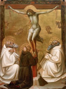 Christus am Kreuz mit den Hl. Benedikt, Franziskus und Romuald von Lorenzo Monaco