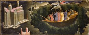 Darstellung von St. Nikolaus, der den Sturm beruhigt von Lorenzo Monaco