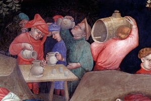 Johannes der Täufer tauft die Massen im Jordan (Detail) von Lorenzo Salimbeni