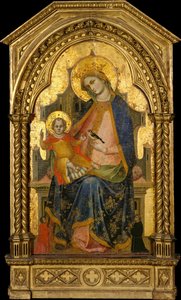 Madonna und Kind auf dem Thron mit zwei Stiftern, ca. 1360-65 von Lorenzo Veneziano