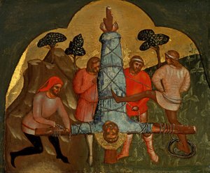 Die Kreuzigung des Petrus Predella-Panel, ca. 1370 von Lorenzo Veneziano
