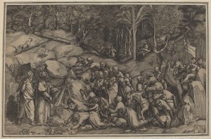 Moses schlägt den Felsen