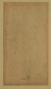 Gewandete Figur, die nach rechts geht: Engel der Verkündigung? von Lorenzo di Credi