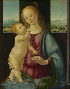 Madonna und Kind mit einem Granatapfel von Lorenzo di Credi