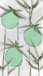 Abstrakte grüne Botanicals