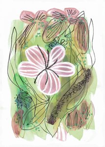 Abstrakte Rosa Blume