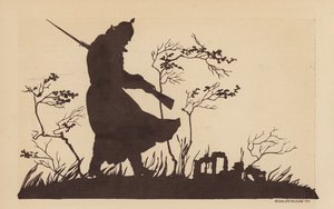 Silhouette eines deutschen Soldaten, Erster Weltkrieg von Lotte Nicklass