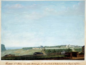 Ansicht von Longwood auf der Insel Sainte Helene, Mai 1821 von Louis Joseph Marchand