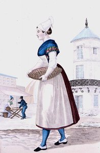 Traditionelle Tracht von St. Valery en Caux, graviert von Gatine ca. 1820 von Louis Marie (after) Lante