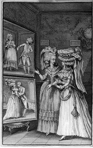 Illustration von Louis Binet (1744-1800) für das Buch von Nicolas Edme Restif de La Bretonne „Les Parisiennes“