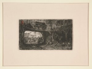 Hof mit Durchgang von Louis Adolphe Hervier