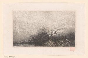 Landschaft mit einem Baum an einem Teich von Louis Adolphe Hervier