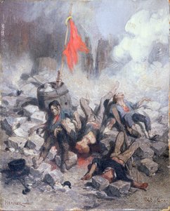 Opfer an einer Barrikade im Juni 1848