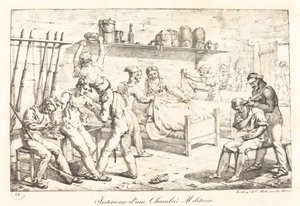 Innenraum einer Militärkammer von Louis Albert Guislain Baclère d