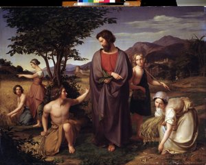 Ruth arbeitet auf dem Feld von Boaz von Louis Ammy Blanc