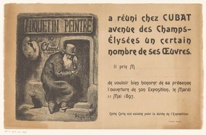 Einladung zu einer Ausstellung mit Gemälden von Louis Anquetin von Louis Anquetin