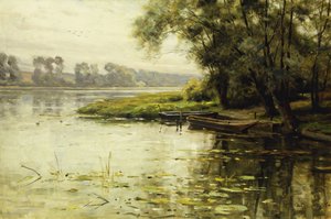 Wiese am Flussufer von Louis Aston Knight
