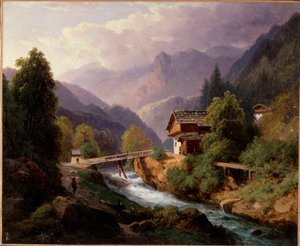 Landschaft der Schweiz von Louis Auguste Lapito