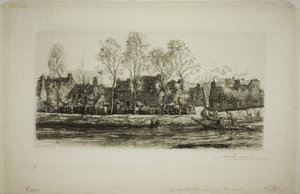 Ufer der Somme bei Amiens von Louis Auguste Lepère