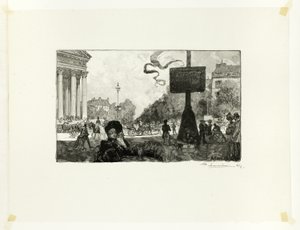Ecke der Rue Royale, Platte sechzehn aus Le Long de la Seine et des Boulevards von Louis Auguste Lepère