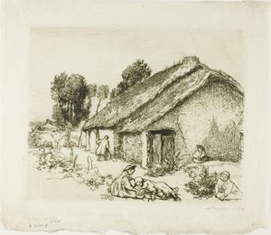 Hütte mit fünf Kindern