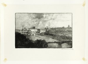 Paris, gesehen vom Pavillon de Flore, Platte elf aus Le Long de la Seine et des Boulevards