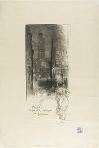 Paris: die Rue de la Montagne-Ste-Geneviève von Louis Auguste Lepère