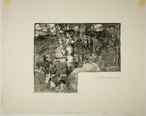 Ritt zur Jagd, Mont-Gérard von Louis Auguste Lepère