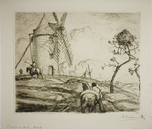 Die Ankunft an der Windmühle von Louis Auguste Lepère
