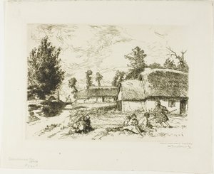 Zwei Hütten von Louis Auguste Lepère