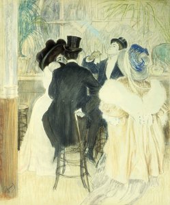 Figuren in einem Café
