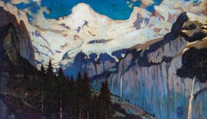 Abendansicht von Wengen von Louis Augustus Sargent