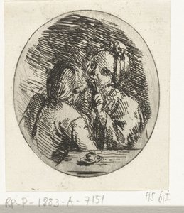 Mann und Frau im Gespräch von Louis Bernard Coclers