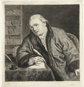 Porträt des Komponisten und Radierers Johan Antoni Kauclitz Colizzi 1742-1808, 1780er Jahre