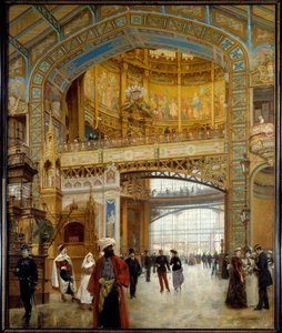 Der zentrale Dom der Weltausstellung 1889 in Paris