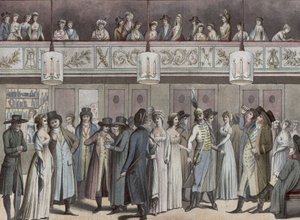 Foyer des Théâtre Montansier im Palais-Royal. Sammlung Hippolyte Destailleur (1822-1893) von Louis Binet