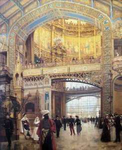 Der zentrale Dom der Galerie des Maschinen bei der Weltausstellung 1889