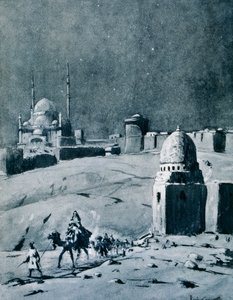 Moschee von Muhammad Ali im Mondlicht, Kairo, Ägypten von Louis Cabanes