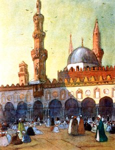 Die Moschee von Al-Azhar, Kairo, Ägypten von Louis Cabanes