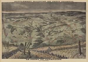 Die Westfront in der Champagne, Frankreich; Erster Weltkrieg